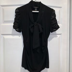 White House Black Market Black Blouse